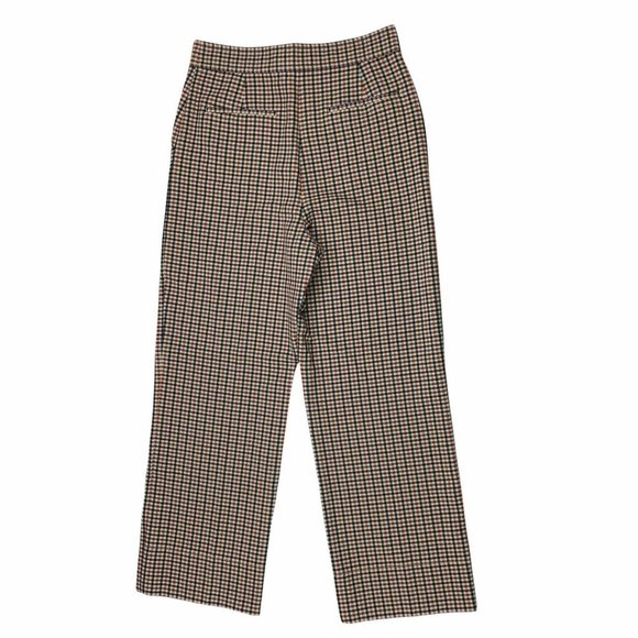 Tory Burch Plaid High Rise Wide Leg Pant Trouser Workwear Career Womens 12 - Picture 5 of 7